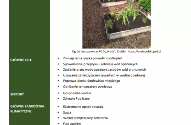każde rozwiązanie zawiera zapis dotyczący celów, sektorów oddziaływania ale również sposób implementacji