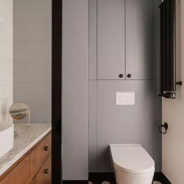 The blue built-ins will hold all the items you need