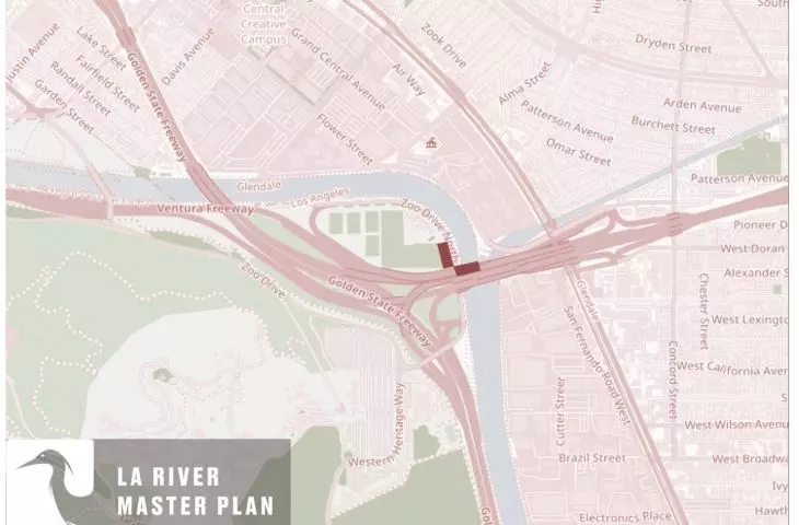 Mapa wybranego fragmentu Los Angeles