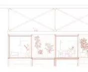 Cross-section of a section of the designed facility