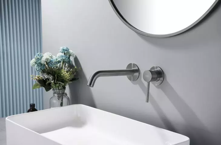 Concealed washbasin tap BOSTON BOS-BPU.110 NIKIEL (color STEEL)