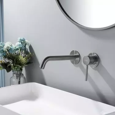 Concealed washbasin tap BOSTON BOS-BPU.110 NIKIEL (color STEEL)