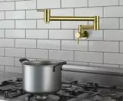Pot filler refill faucet, pot filler. IMAX CHAMPAGNE GOLD