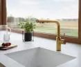 Duero Pure Basic water filter faucet in brushed gold color