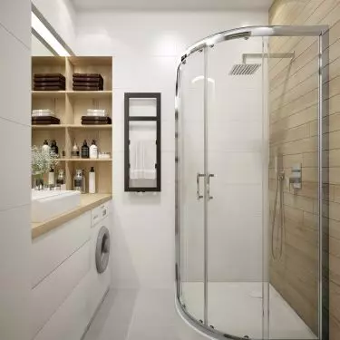 TX5b series semi-circular shower cabin with Space Mineral shower tray saves space in the bathroom