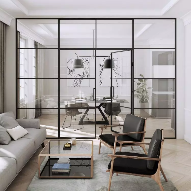 Lumi glazing - hinged doors