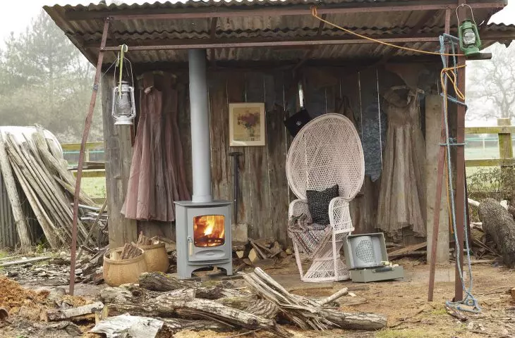 C-Four stove in silver