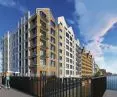 The project is being built on Chmielna Street on the southern tip of Granary Island 