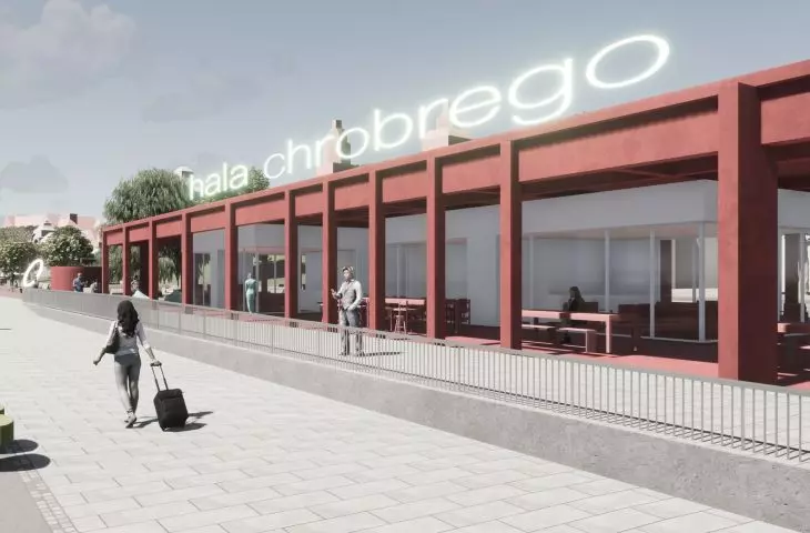 The concept calls for the construction of retail and service pavilions