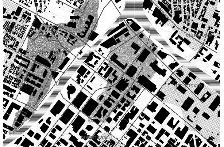 The section of LA included in the study
