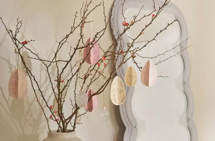 You can make paper Easter eggs with your children