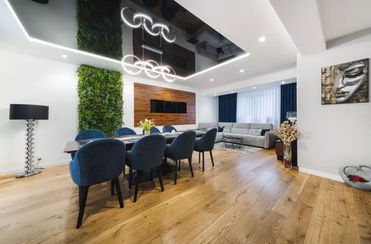 The heart of the house is the spacious dining room
