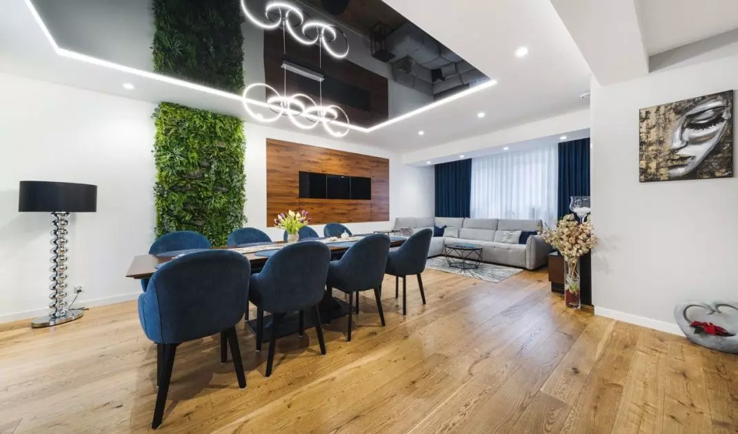The heart of the house is the spacious dining room