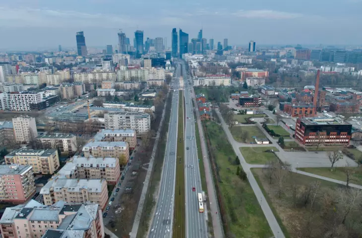 Streetcar route on Kasprzaka