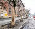 In Wrzeszcz on Grunwaldzka Avenue, the so-called paving of part of the sidewalk has begun  