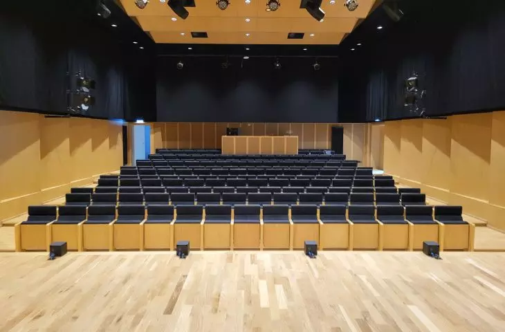 Modern sound system of the concert hall