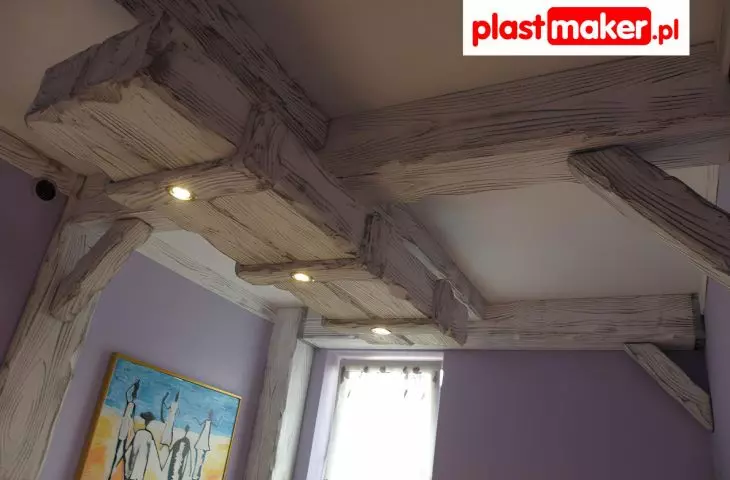 Superlekkie imitujące drewno maskownice na belki sufitowe