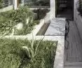 garden terrace in the ground floor at the level of the kitchen and dining room