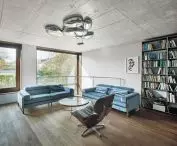 living room on the second floor level overlooking the garden