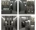 Projekt wnętrza łazienki w domu jednorodzinnym, proj.: Klaudia Bąk
