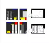 Projekt wnętrza łazienki w domu jednorodzinnym, proj.: Emilia Bielska