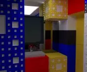 Projekt wnętrza łazienki w domu jednorodzinnym, proj. Daniel Czaja