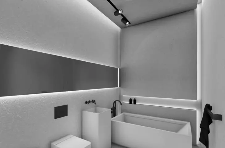 Projekt wnętrza łazienki w domu jednorodzinnym, proj. Daria Dziob