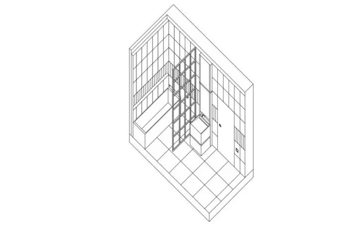 Projekt wnętrza łazienki w domu jednorodzinnym, proj. Maria Jakubczyk