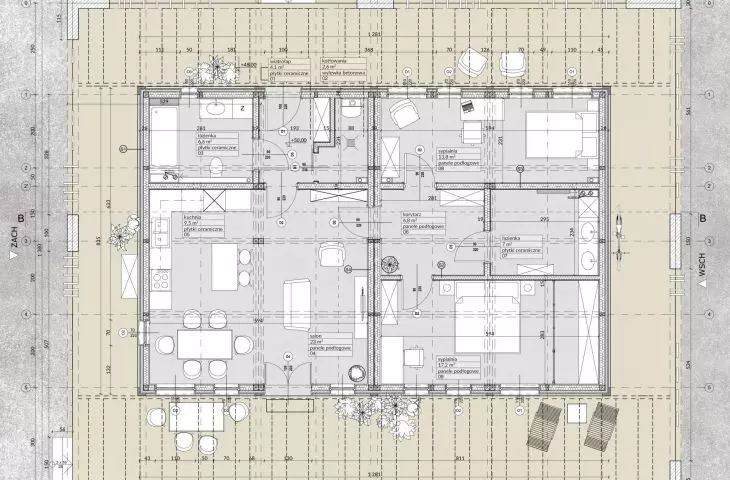 Projekt osiedla mieszkaniowego