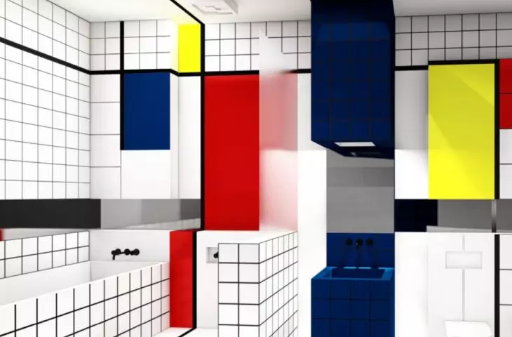 Projekt wnętrza łazienki w domu jednorodzinnym, proj. Wiktoria Sarzyńska