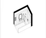 Projekt wnętrza łazienki w domu jednorodzinnym, proj. Anna Szerszeń