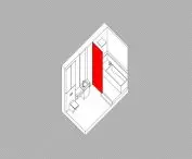 Projekt wnętrza łazienki w domu jednorodzinnym, proj. Marta Tomak