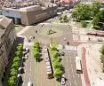 On the left, a simulation of a return to pre-war volumes on Waly Jagiellońskie St.