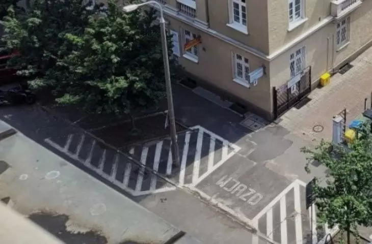 ulica Słowackiego przed SP 36 w Poznaniu