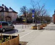 ulica Słowackiego przed SP 36 w Poznaniu