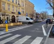 ulica Słowackiego przed SP 36 w Poznaniu