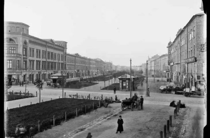 perpektywiczne ujęcie ulicy Józefa Dietla, fot.: Zakład Fotograficzny Ignacy Krieger, początek XX wieku (z prezentacji Marcina Bratańca)