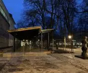 cafe in front of the Bunker of Art