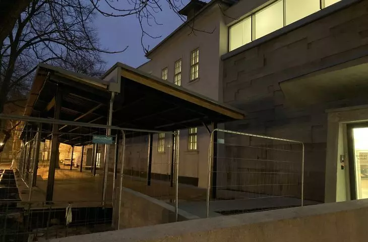 view from the gallery entrance