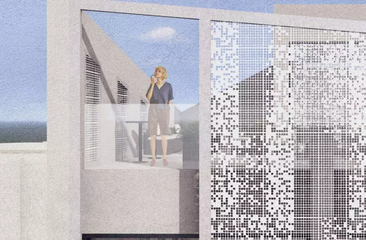 głównym założeniem projektowym było uzupełnienie tkanki urbanistycznej atrakcyjną architekturą