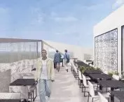 na górze mediateki zlokalizowano coctailbar