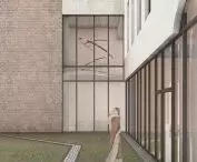 entrance area to the new part