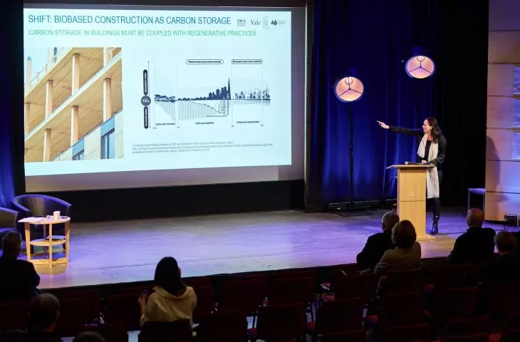 prof. Anna Dyson (Yale Schools of Architecture and Environment); biobudownictwo jako magazyn dwutlenku węgla