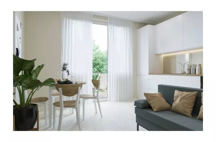 The house has been divided into separate apartments
