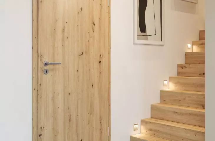 ProLine wooden doors with rebate, surface with natural wood veneer