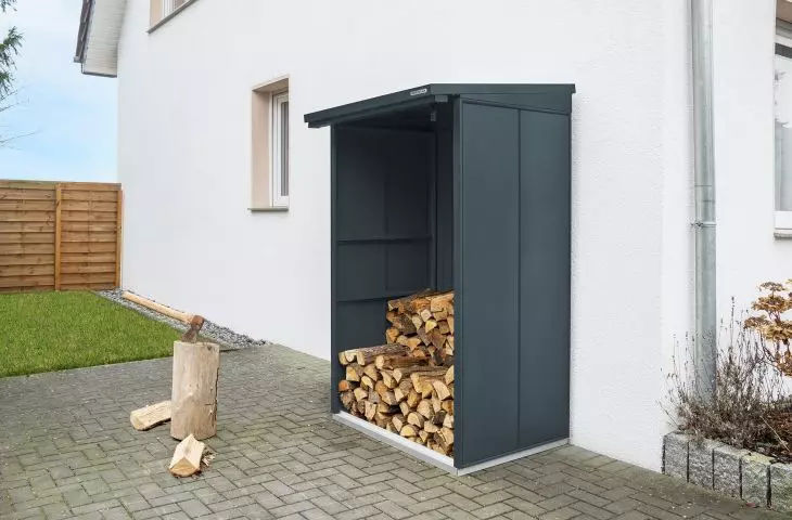Stojak na drewno kominkowe Modern, kolor RAL 7016