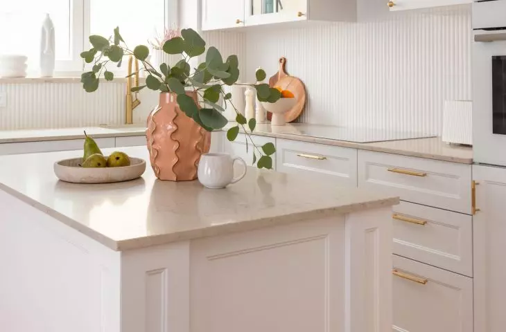 The architect decided to knock down a wall in the kitchen and add an island
