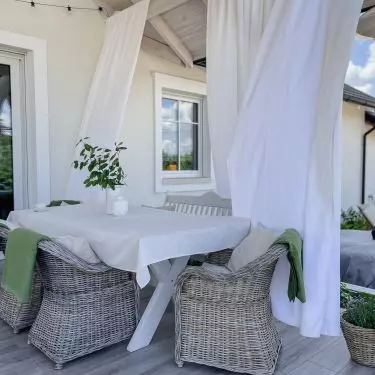 A dining area has also been arranged on the terrace