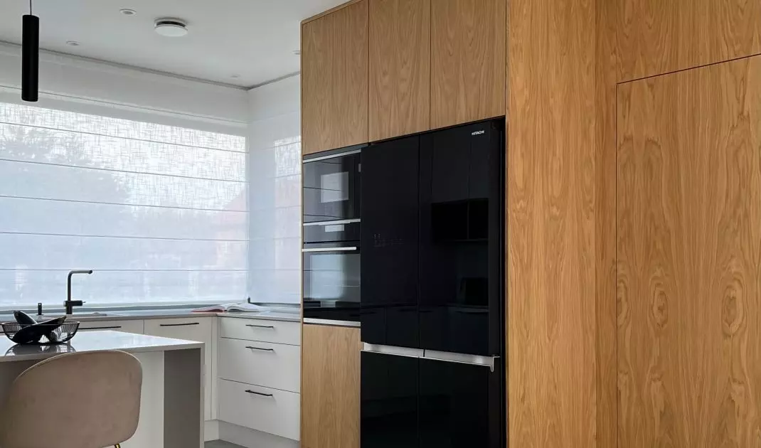 White goods were hidden in a large built-in cabinet