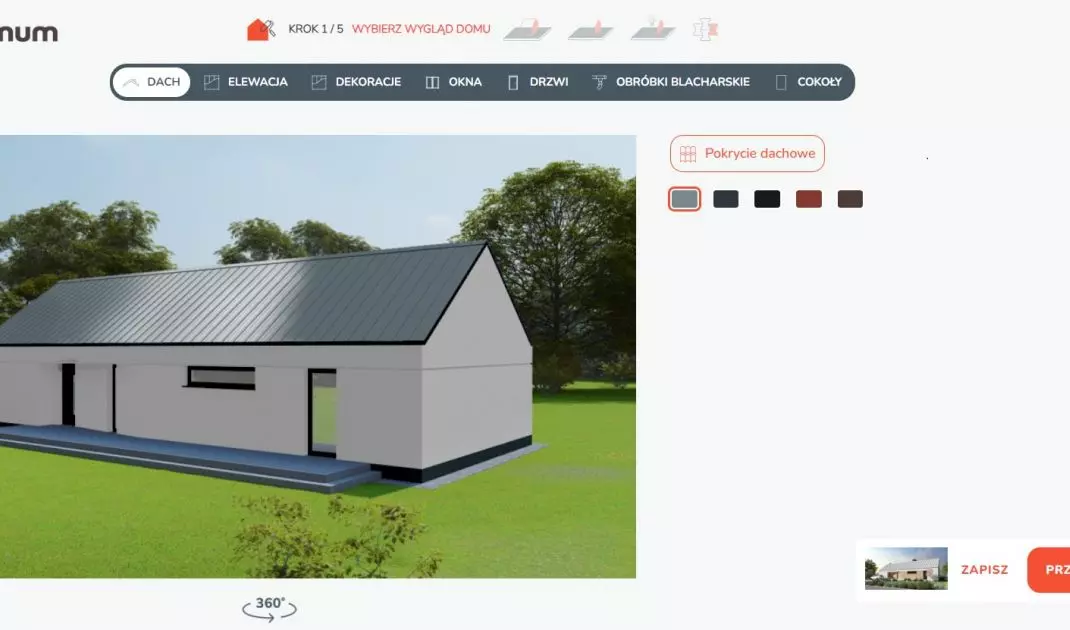 Configurator of ready-made prefabricated houses Domum.pl